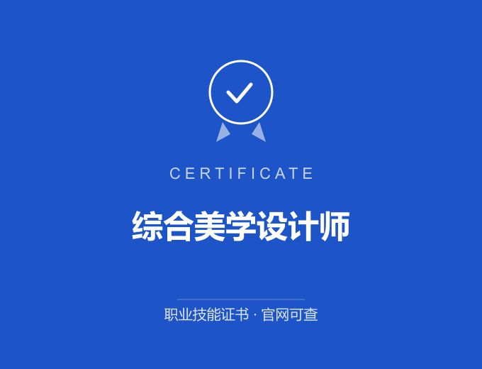 合肥综合美学设计师证书 蓝色证书封面 职业技能证书 发证机构官网可查