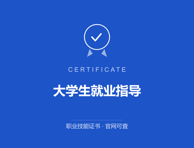合肥大学生就业指导证书 蓝色证书封面 职业技能证书 发证机构官网可查