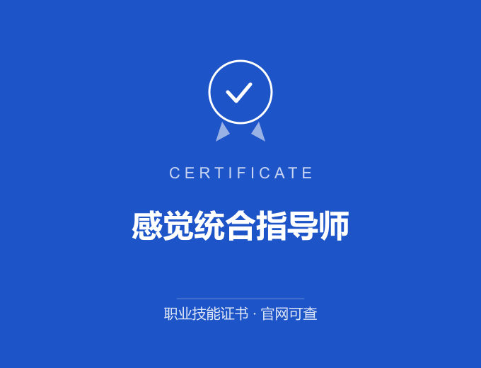 合肥感觉统合指导师证书 蓝色证书封面 职业技能证书 发证机构官网可查
